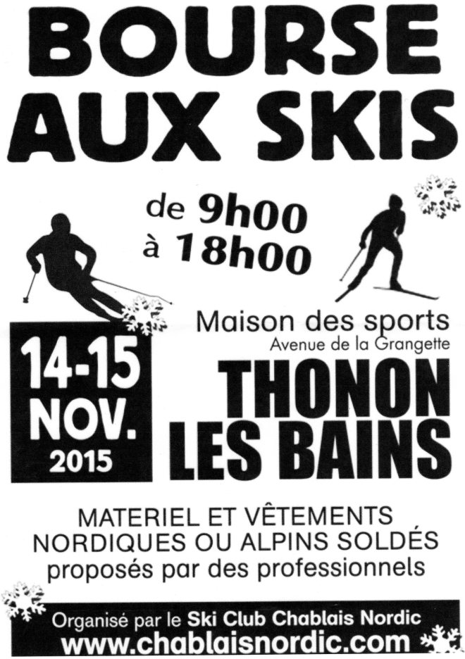 BOURSE AUX SKIS 2015